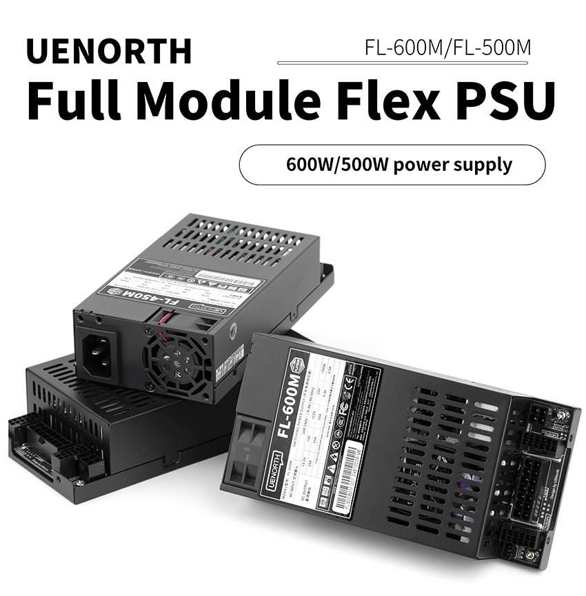 Atx Power Supply - FL-600M/FL-500M Flex-ATX PSU 600W/500W NAS/ITX/SFF BLACK