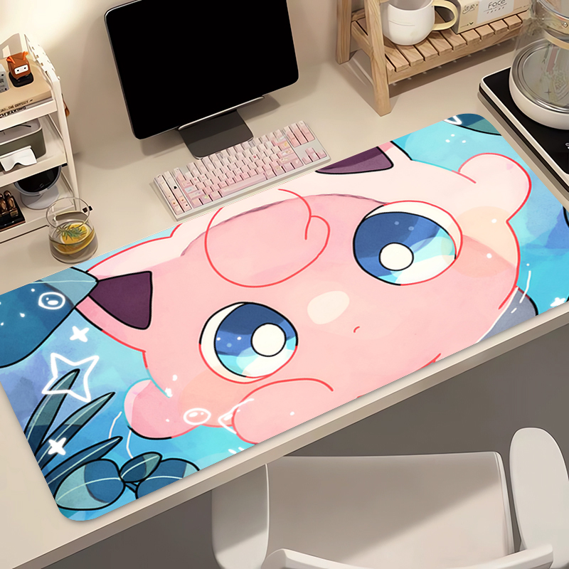 Pc Gaming Keyboards - Anime Mouse Pad 90x40cm Pokemon Jigglypuff
