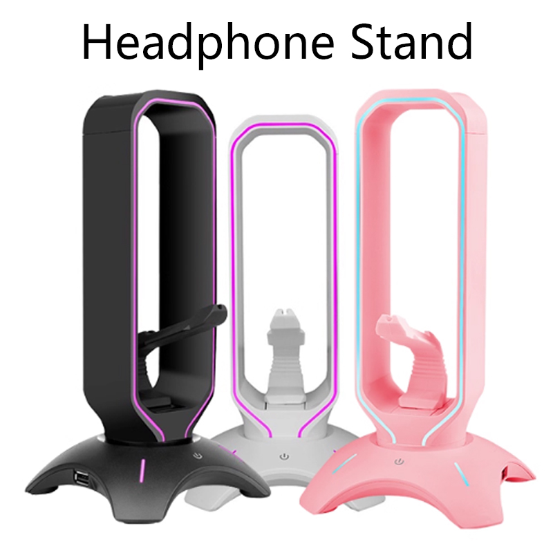Mouse Bungee Holder - RGB Headset Stand with Mouse Bungee