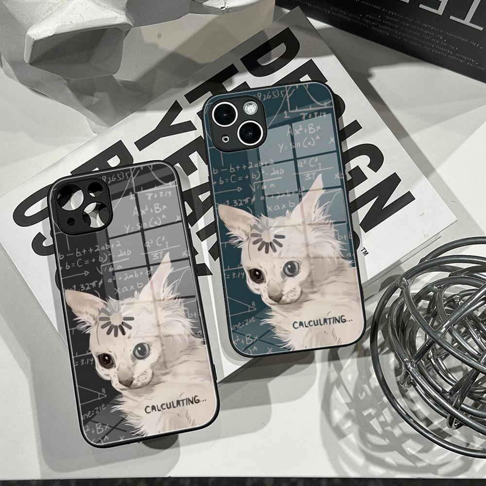 Pc Case Tempered Glass - Art Formula Cat Graffiti Phone Case