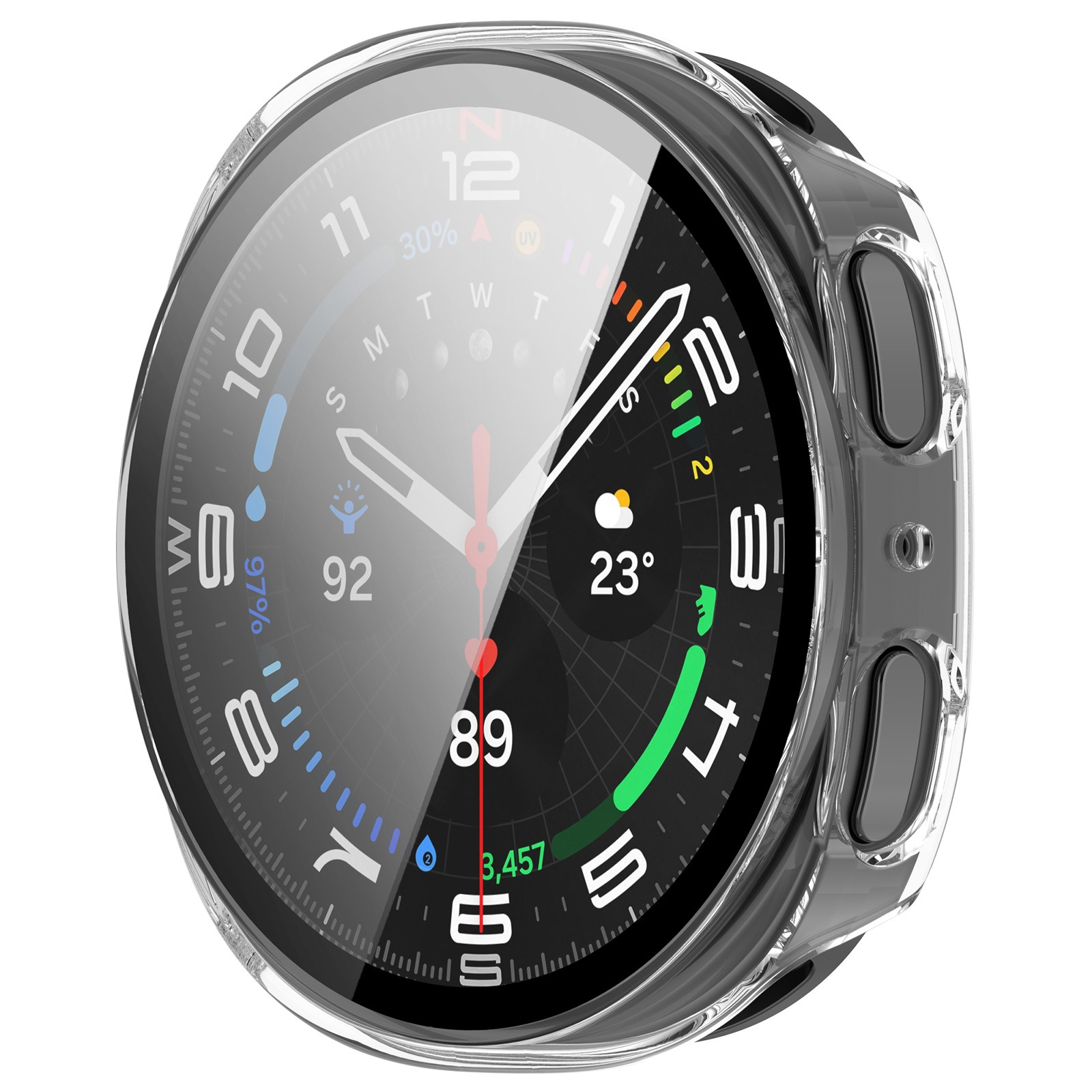 Pc Case Tempered Glass - For Samsung Galaxy Watch8 44mm Hard