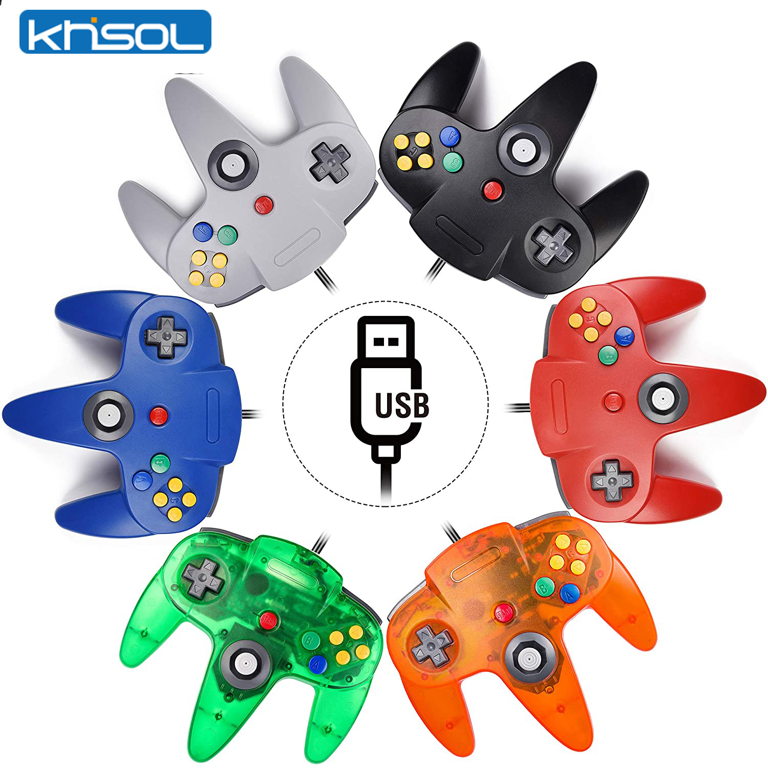 Gaming Pc Equipment - N64 Controller Classic USB Wired Remote