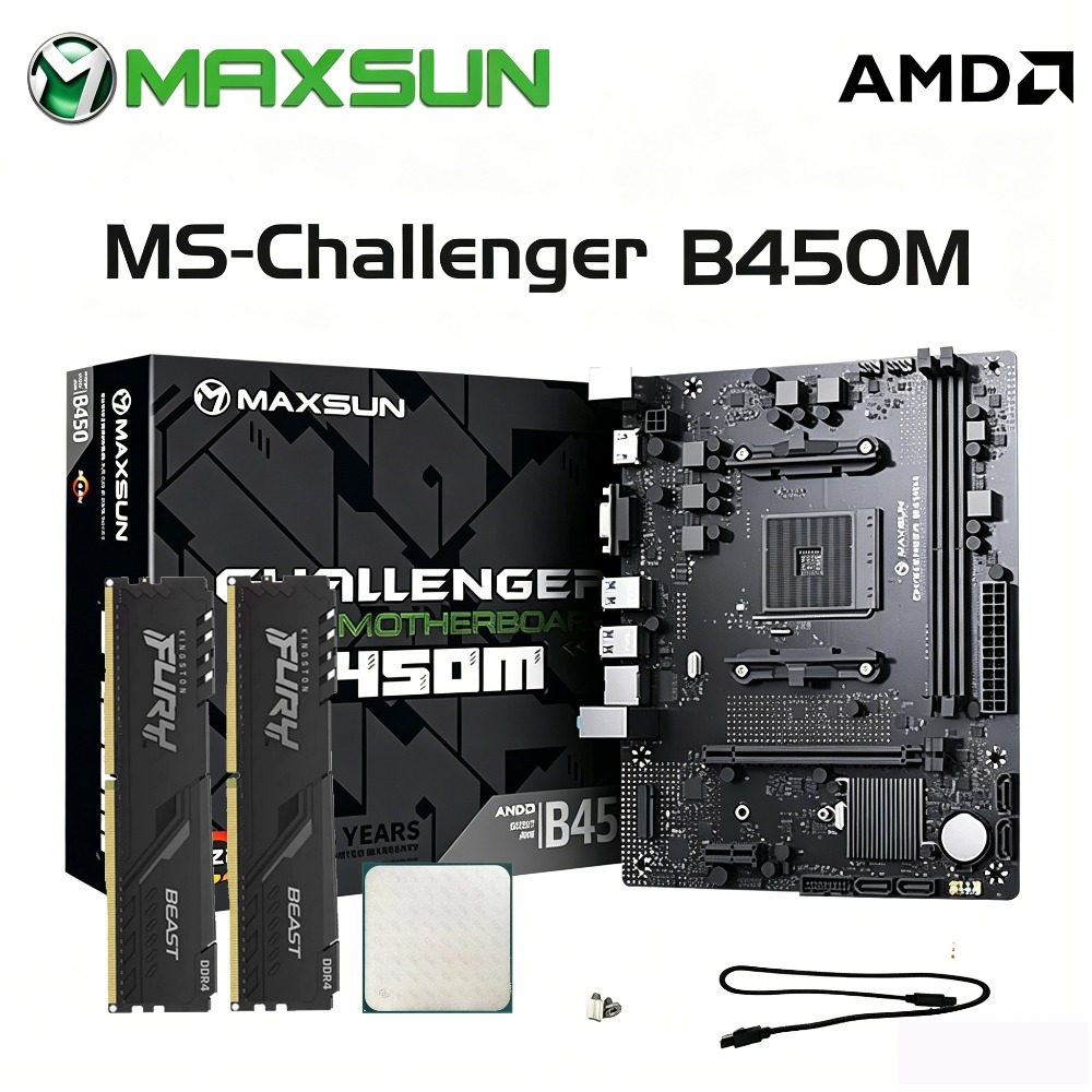 Pc Gaming Xeon - Maxsun B450 Motherboard + AMD R5