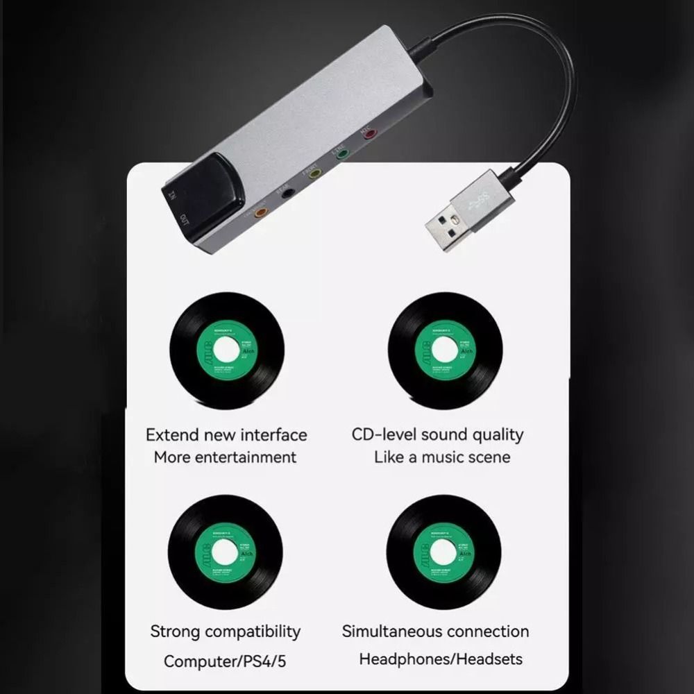 New USB Sound Card 7.1 5.1 Cha - đánh giá và giá Pc Gaming Game
