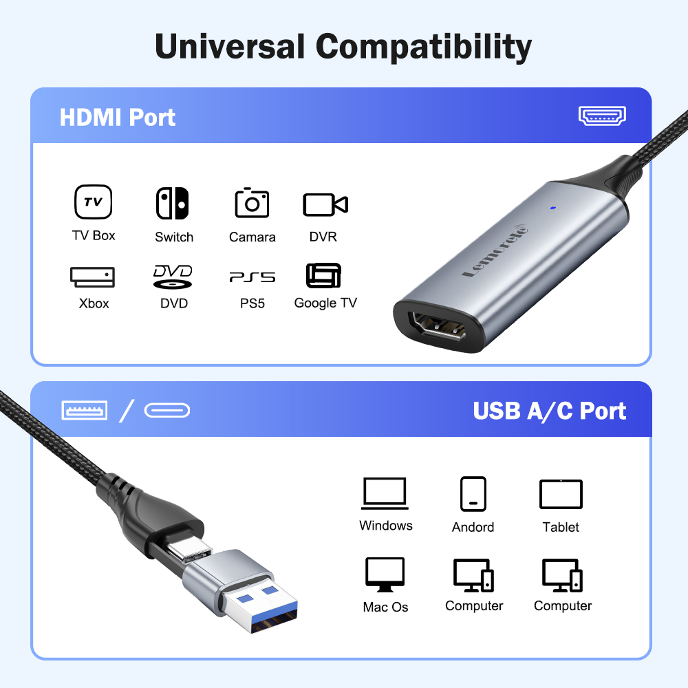 Lemorele USB 2.0 Video Capture - đánh giá và giá Pc Gaming Game