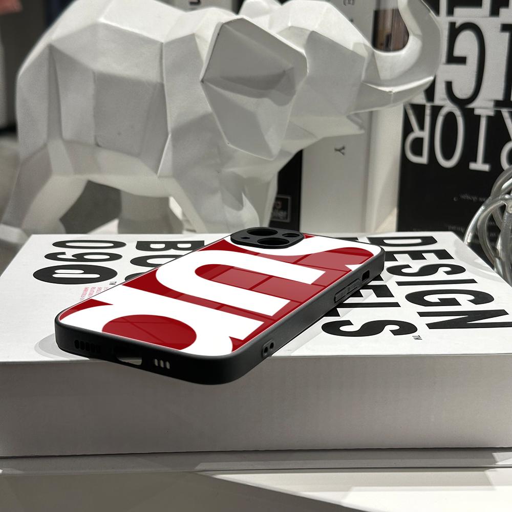 Simple Letter Patterns Phone C - đánh giá và giá Pc Case Tempered Glass