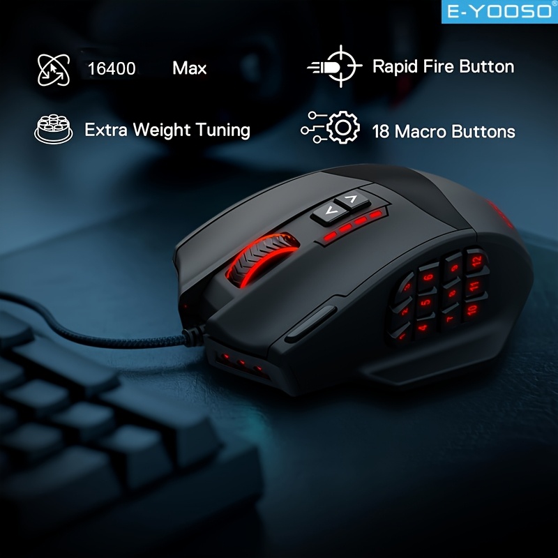 E-YOOSO RGB Wired Gaming Mouse - đánh giá và giá Mouse Bungee Holder