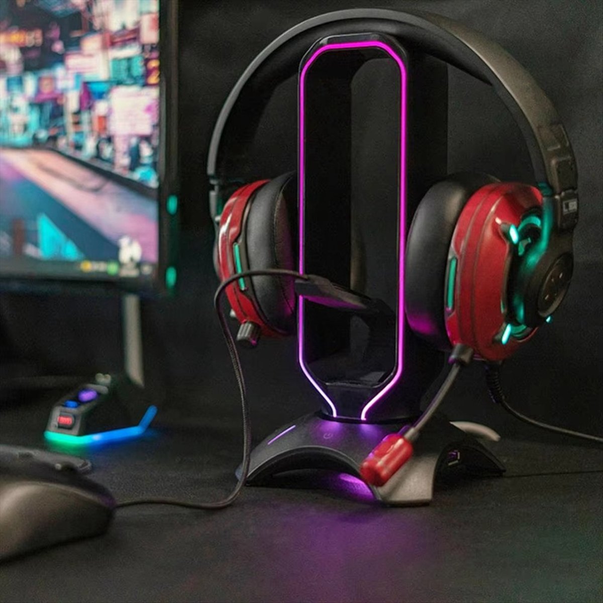 Stable- RGB Gaming Headphone S - đánh giá và giá Mouse Bungee Holder