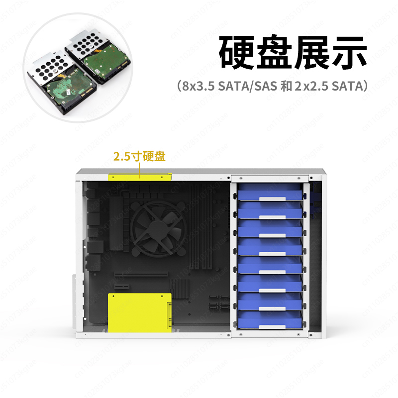 B8 8-position NAS chassis ATX  - đánh giá và giá Atx Power Supply