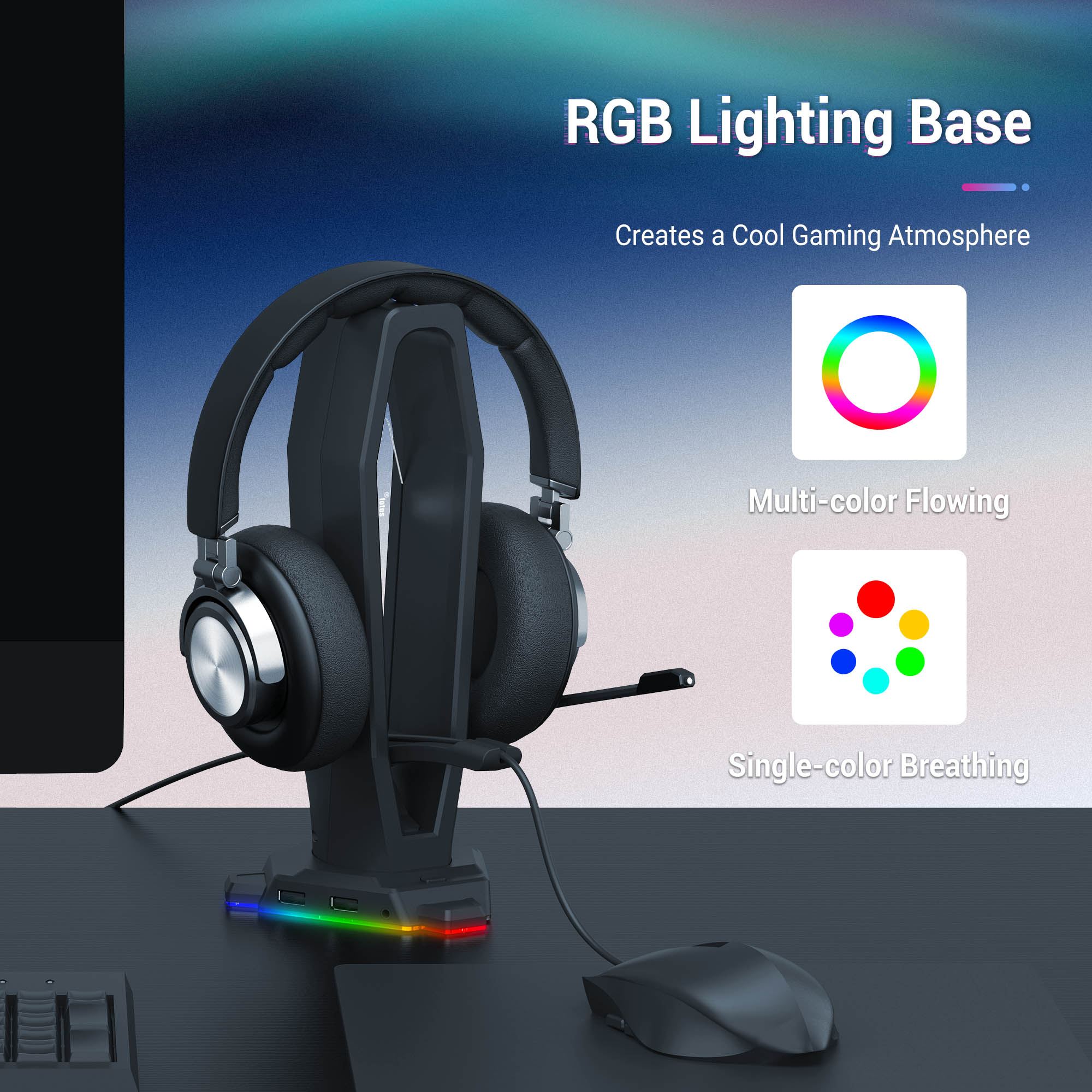 3 Trong 1 RGB Gaming Giữ Tai N - đánh giá và giá Mouse Bungee Holder
