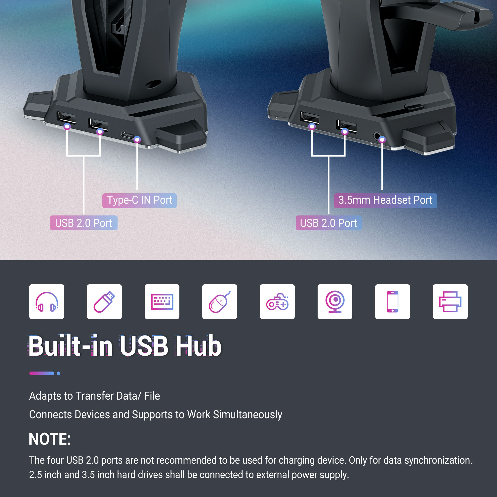 3 Trong 1 RGB Gaming Giữ Tai N - đánh giá và giá Mouse Bungee Holder