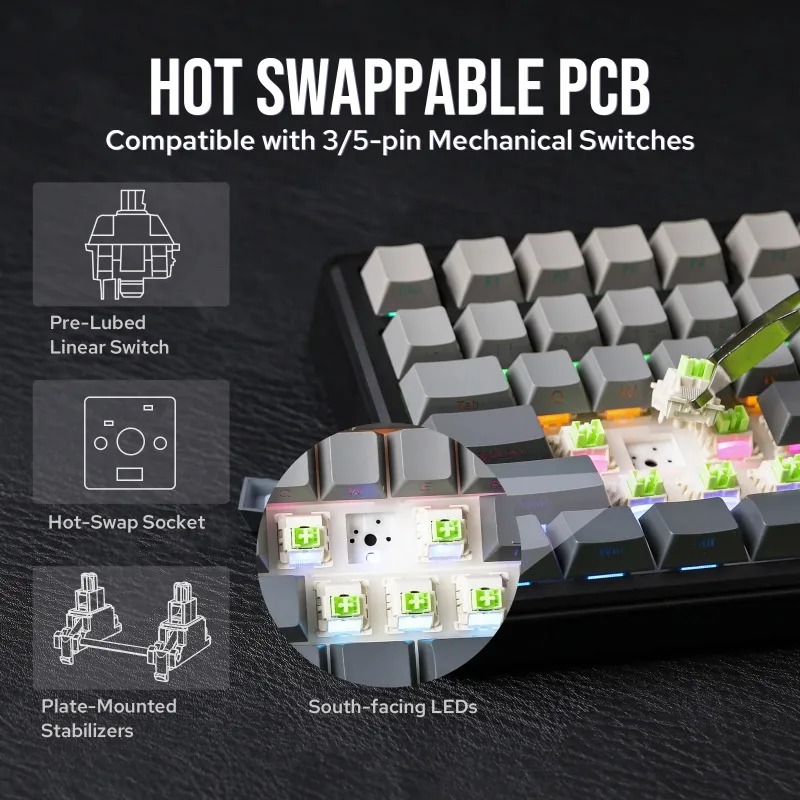 AULA F75 Max Mechanical Keyboa - đánh giá và giá Pc Gaming Keyboards