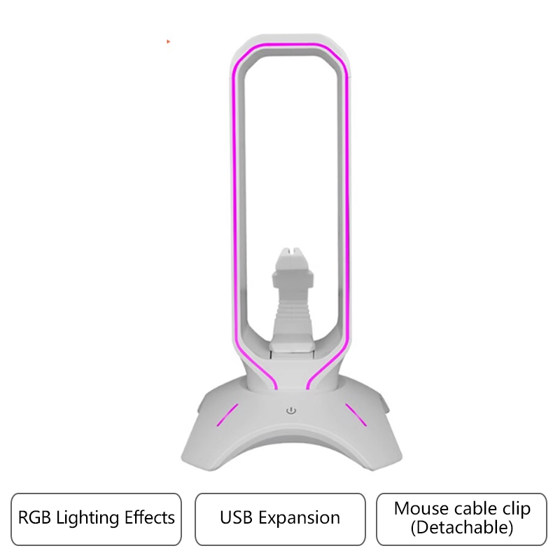 RGB Gaming Headphone Stand wit - đánh giá và giá Mouse Bungee Holder