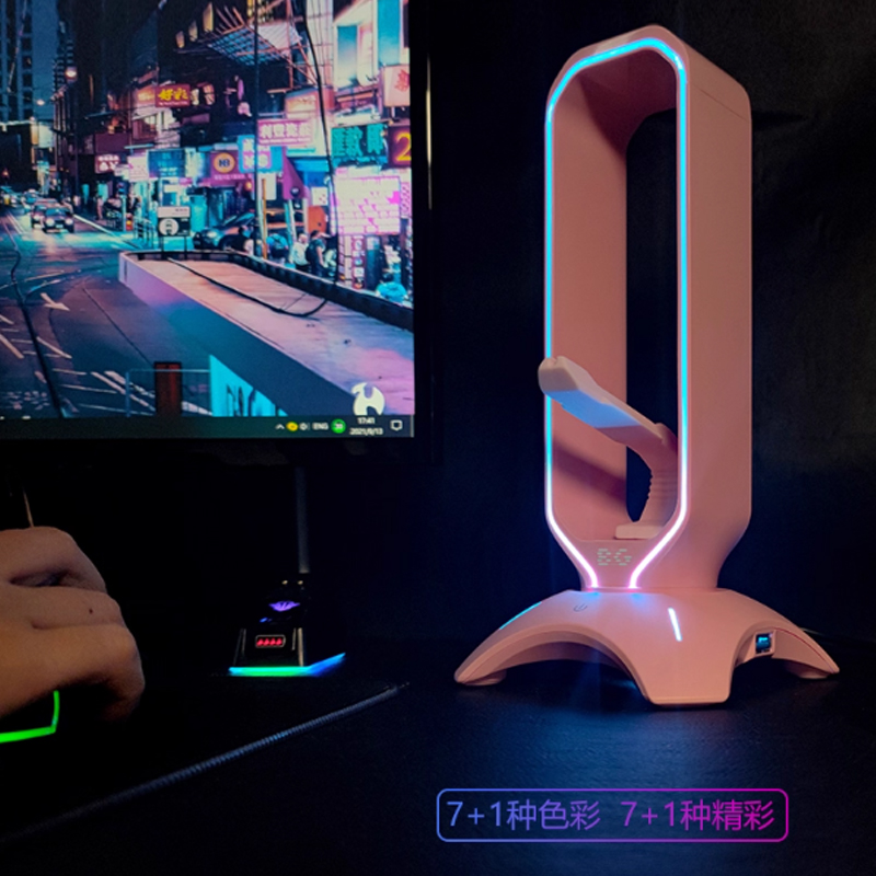 RGB Gaming Headphone Stand wit - đánh giá và giá Mouse Bungee Holder