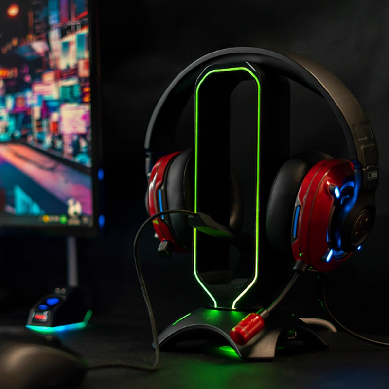 RGB Headset Stand with Mouse B - đánh giá và giá Mouse Bungee Holder