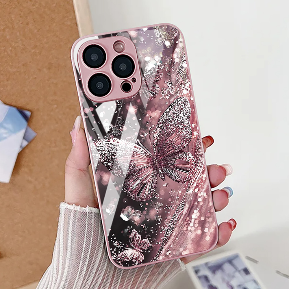 Butterfly Leopard Print Phone  - đánh giá và giá Pc Case Tempered Glass