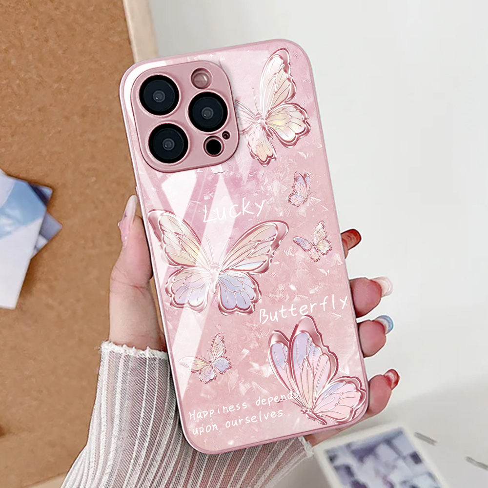 Butterfly Leopard Print Phone  - đánh giá và giá Pc Case Tempered Glass