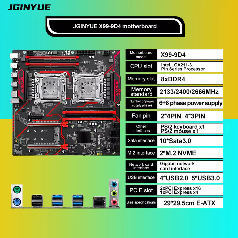 X99 Dual Motherboard CPU LGA 2 - đánh giá và giá Pc Gaming Xeon